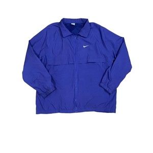 Vintage Mens Nike Silver Tag Purple Windbreaker Soft Shell Zip Up Jacket XXL